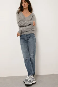 PHOEBE pull col v nuage chiné