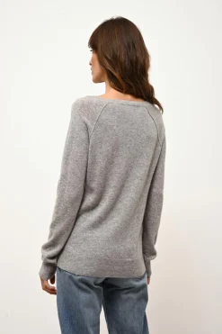 PHOEBE pull col v nuage chiné