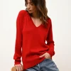 PHOEBE pull col v rouge