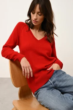 PHOEBE pull col v rouge
