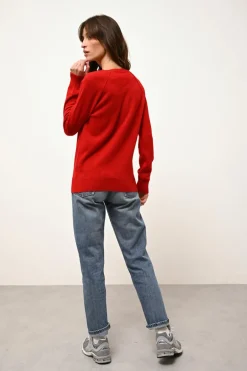 PHOEBE pull col v rouge