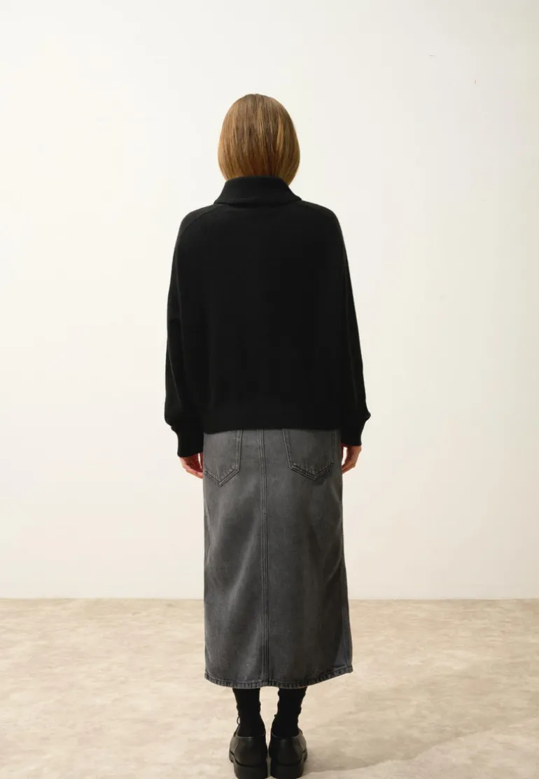 PIURA pull col claudine noir