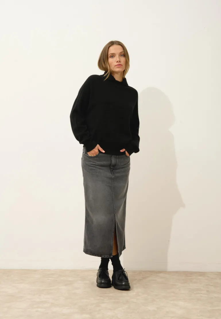 PIURA pull col claudine noir