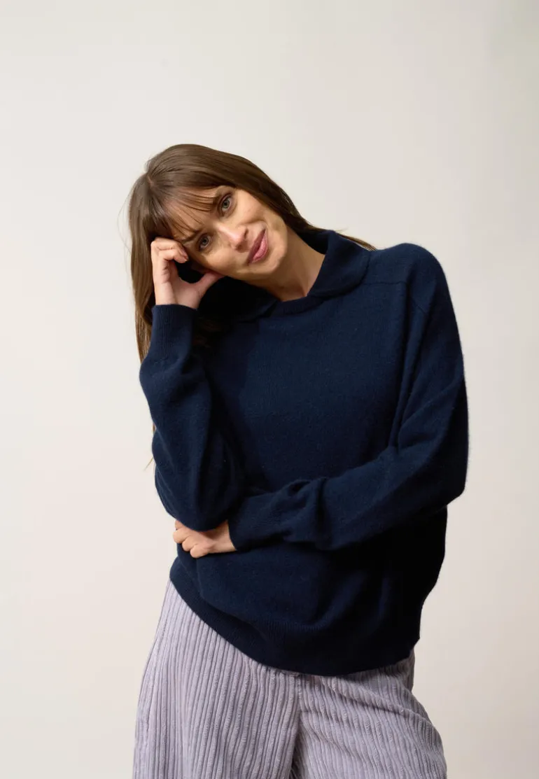 PIURA pull col claudine navy