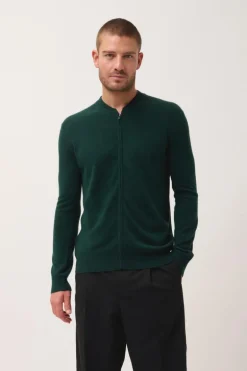 POLNOON gilet col mao cyprès