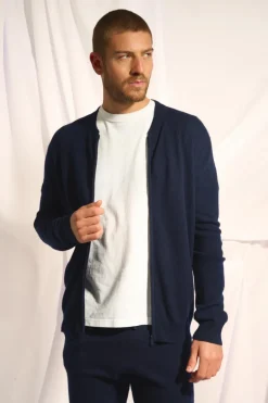 POLNOON gilet col mao navy