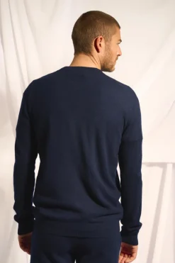 POLNOON gilet col mao navy