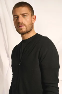 POLNOON gilet col mao noir