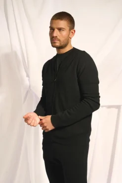 POLNOON gilet col mao noir