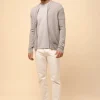 POLNOON gilet col mao nuage chiné