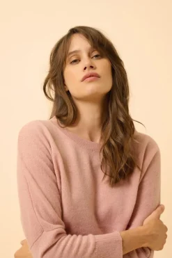 REBECCA pull col rond bois de rose