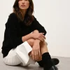 REBECCA pull col rond noir