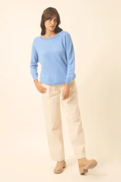 REBECCA pull col rond sky
