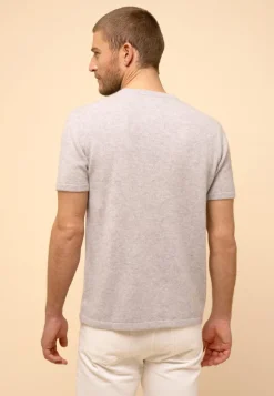 REBEKA t-shirt col rond gris clair chiné