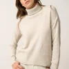 ROMANE pull col roulé gris perle chiné