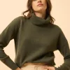 ROMANE pull col roulé kaki