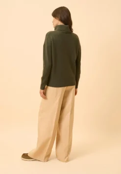 ROMANE pull col roulé kaki