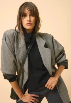 ROMANE pull col roulé noir