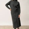 ROMY pull col montant carbone chiné