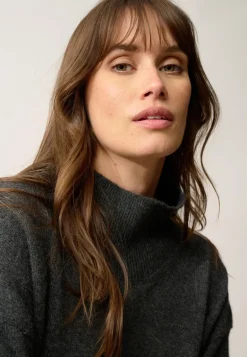 ROMY pull col montant carbone chiné