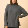 ROMY pull col montant nuage chiné