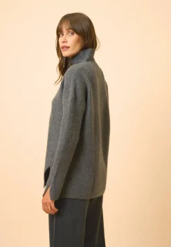 ROMY pull col montant nuage chiné