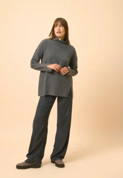 ROMY pull col montant nuage chiné