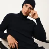 SACHA pull col roulé navy