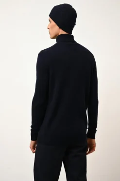 SACHA pull col roulé navy