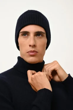 SACHA pull col roulé navy