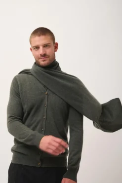 SPENCER écharpe kaki chiné