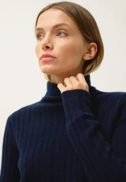 SUNNEVA pull col montant navy