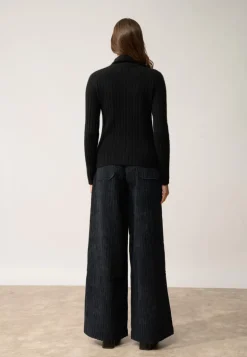 SUNNEVA pull col montant noir
