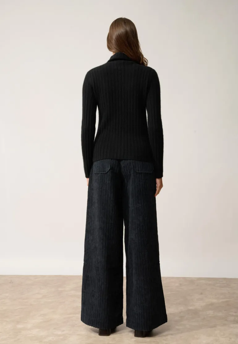 SUNNEVA pull col montant noir