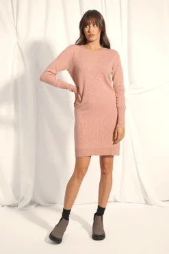 SUSAN robe col rond bois de rose