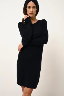 SUSAN robe col rond navy