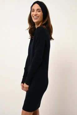 SUSAN robe col rond navy