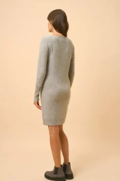 SUSAN robe col rond nuage chiné