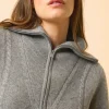 TALARA gilet col camionneur flanelle chiné