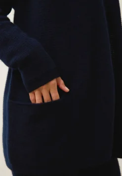 TARAPOTO veste col châle navy
