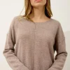 TESS pull col rond caribou chiné