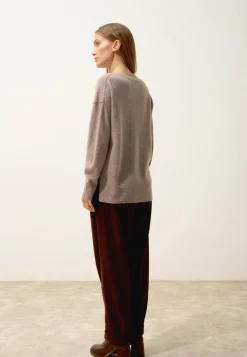 TESS pull col rond caribou chiné