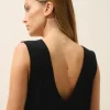 TESSA robe col v noir