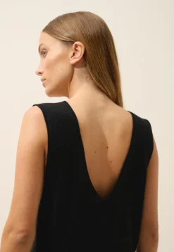 TESSA robe col v noir