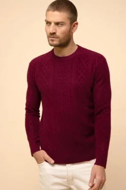 THURID pull col rond bordeaux