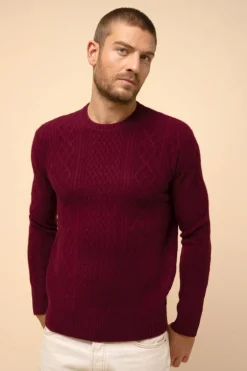 THURID pull col rond bordeaux