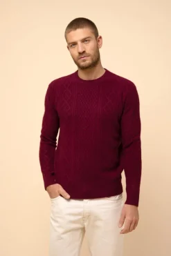 THURID pull col rond bordeaux