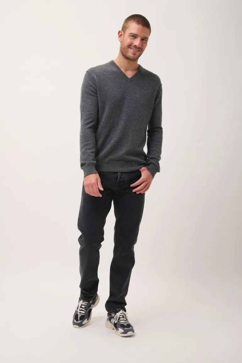 TOM pull col v anthracite chiné