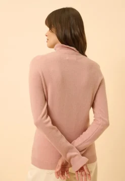 TRILA pull col montant bois de rose
