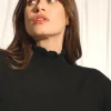 TRILA pull col montant noir
